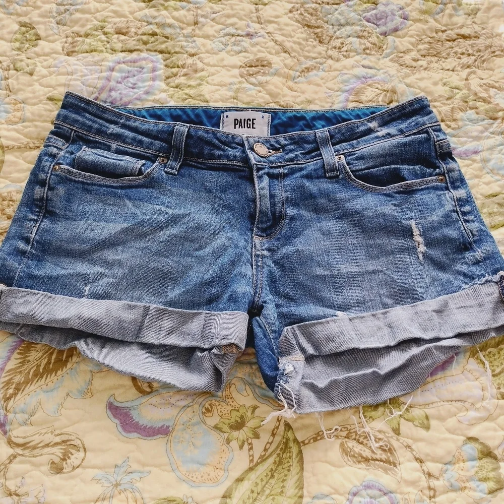 Paige Jimmy Jimmy Shorts Women's Blue Denim Shorts
